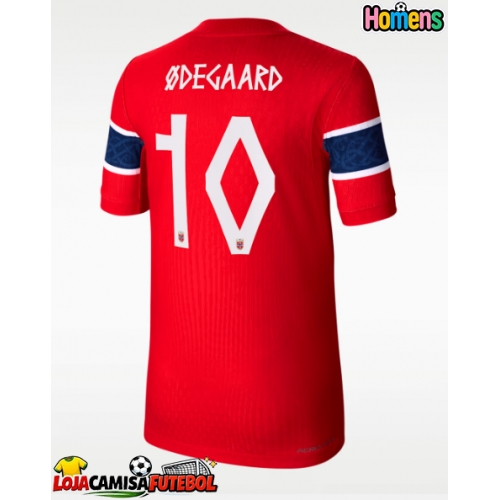 Camisa de Futebol Noruega Martin Odegaard #10 Equipamento Principal Mundo 2026 Manga Curta